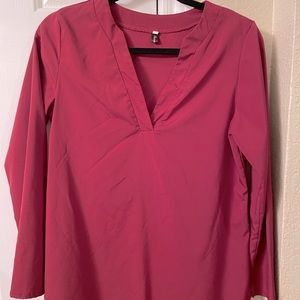 Maroon long sleeve blouse